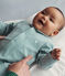 Babies' velour pyjamas PAUL green