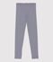 Girls' Elastane Jersey Leggings blue/white