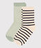 Children's Stripy Cotton Socks - 2-Pack variante 1