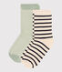 Children's Stripy Cotton Socks - 2-Pack