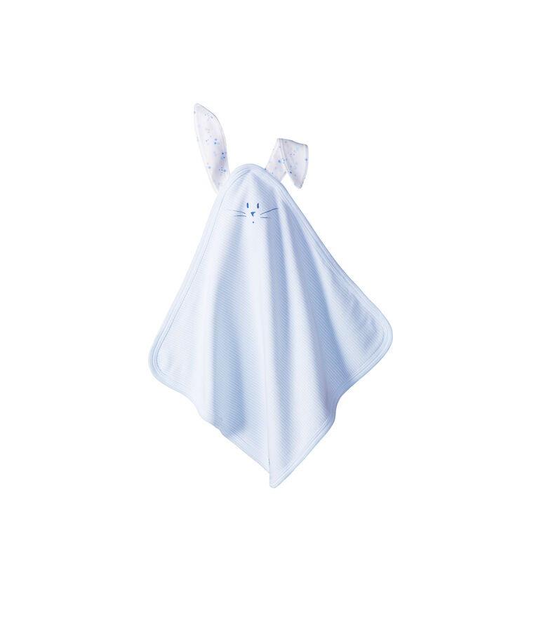 Babies' Ribbed Bunny Comforter white/blue