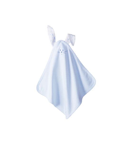 Babies' Ribbed Bunny Comforter LAIT white/FRAICHEUR blue