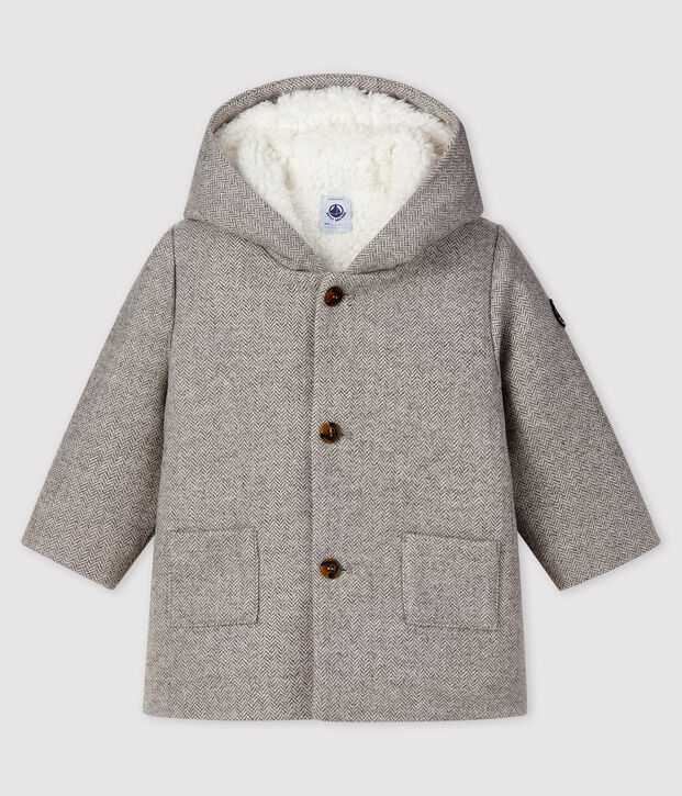 Baby boy's woollen coat grey
