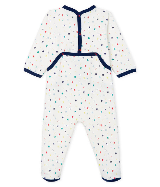 Baby Boys' Fleece Sleepsuit MARSHMALLOW white/MULTICO white