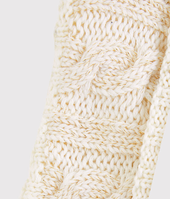 Girls' Snood MARSHMALLOW white/OR yellow