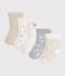 Pack of plain cotton socks for newborn babies multicolor