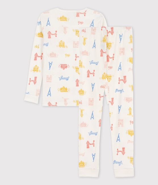 Unisex Snugfit Paris Print Cotton Pyjamas MARSHMALLOW white/MULTICO white