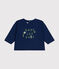 Babies' long sleeved T-shirt in fine jersey MEDIEVAL blue
