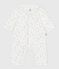 Babies' footless floral-print cotton bodyjama MARSHMALLOW white/MULTICO white