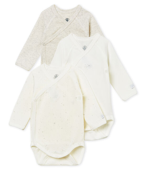Unisex newborn baby long-sleeved bodysuit – 3-piece set variante 1