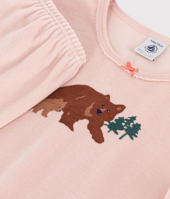 Girls' Velour Pyjamas SALINE pink