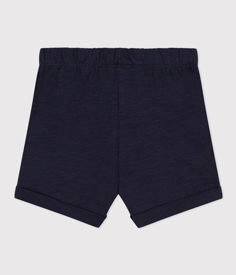 Babies' Plain Slub Jersey Shorts blue