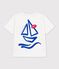 Children's short-sleeved printed T-shirt white