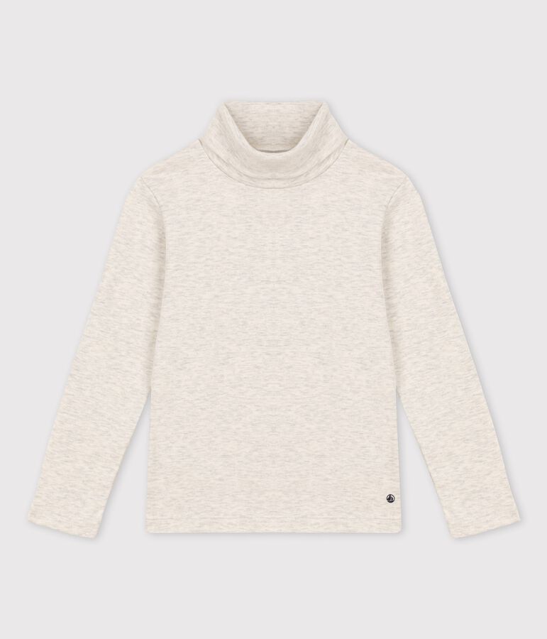 Unisex Children's Cotton Polo Neck beige