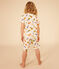Children's Short Cotton Print Pyjamas AVALANCHE white/MULTICO