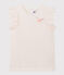 Girls' Short-Sleeved Jersey T-shirt MINOIS pink/MARSHMALLOW white