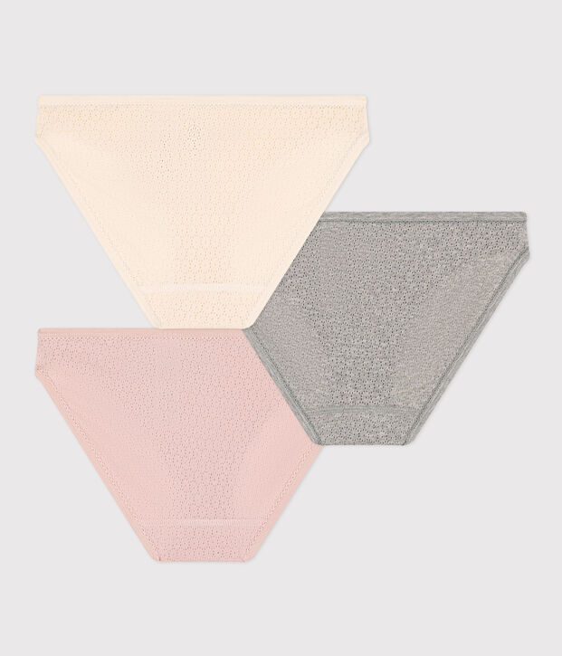 Women's Openwork Cotton Briefs - 3-Pack multicolor