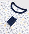 Boys' Fleece Bear Pyjamas MARSHMALLOW white/MULTICO white