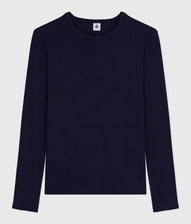 Women's Iconic long-sleeved cotton cocotte stitch T-shirt SMOKING