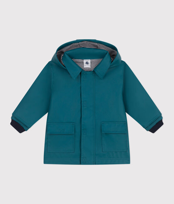 Babies' iconic raincoat in water-repellent fabric DRAGONFLY green