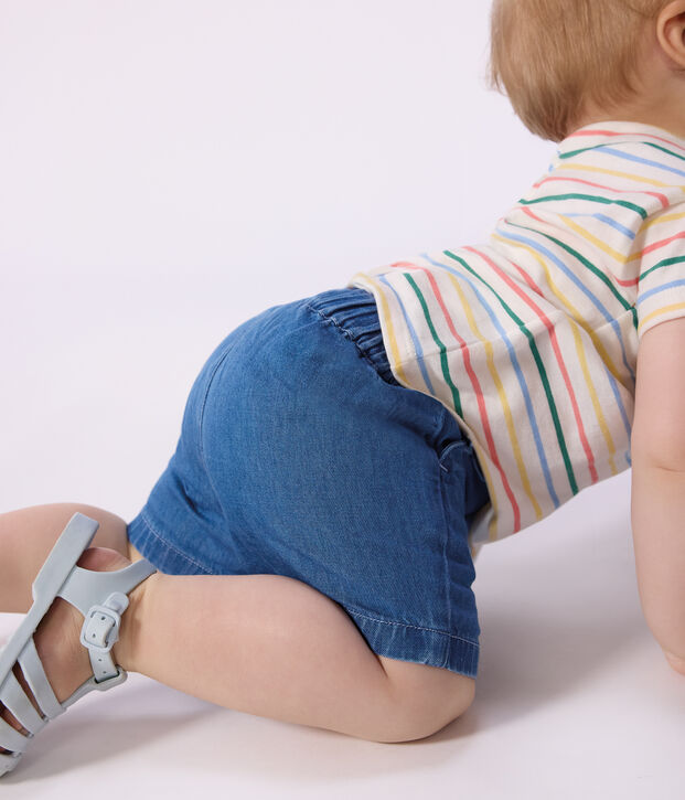 Babies' Light Denim Shorts blue