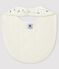 Ribbed Baby Bib MARSHMALLOW white/GRIS grey