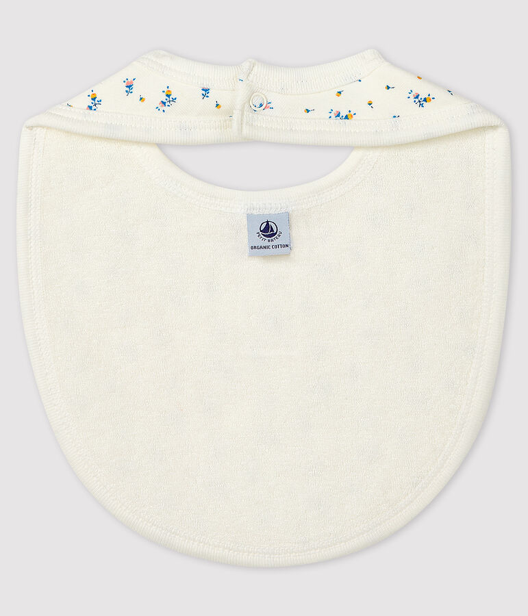 Ribbed Baby Bib white/grey