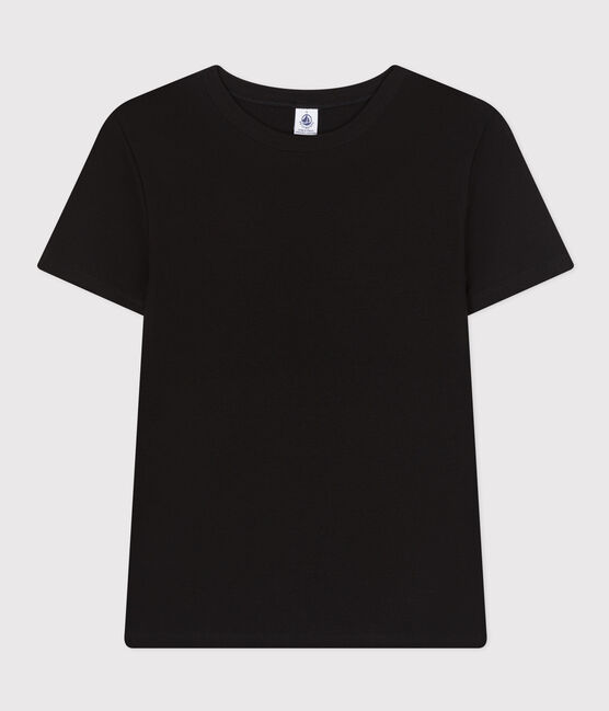 Women's Iconic Cotton Round Neck T-Shirt NOIR black