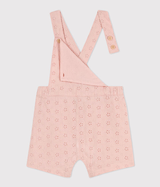 Babies' English embroidery Dungaree Shorts SALINE pink