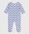 Babies' floral cotton pyjamas MARSHMALLOW white/MULTICO white