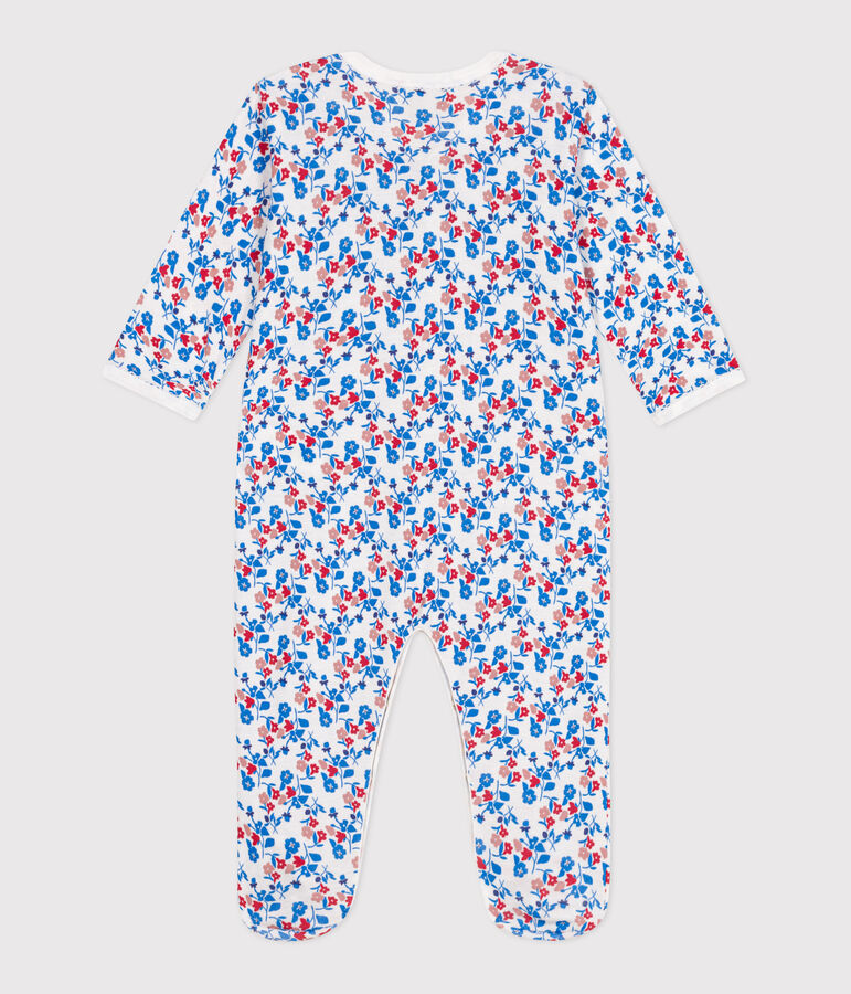 Babies' floral cotton pyjamas white/multicolor