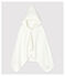 Babies' Organic Cotton Terry Bath Cape MARSHMALLOW white/GRIS grey