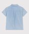 Children's short-sleeved cotton shirt blue