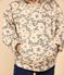  Girls' fleece hoodie AVALANCHE+POLOCHON /MULTICO