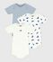 Pack of babies' short-sleeved cat print cotton bodies variante 1