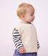 Babies' sleeveless wool and cotton knit jumper.