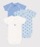 Babies' short-sleeved printed cotton wrapover bodysuits - 3-Pack variante 1