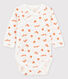 Baby Girls' Squirrel Patterned Long-Sleeved Wrapover Bodysuit