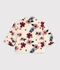 Babies' padded coat in floral print sherpa Ecru/multicolor