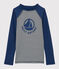 Children's Unisex UV-Proof Recycled T-shirt MEDIEVAL blue/MARSHMALLOW white