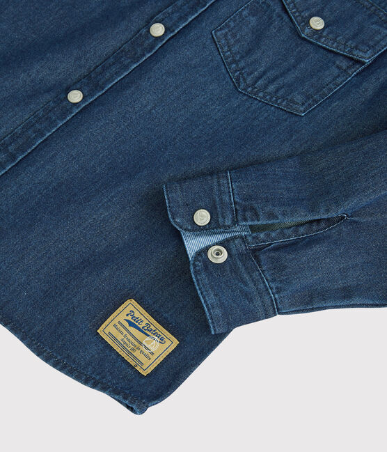 Boys' Denim Shirt DENIM BLEU DELAVE blue