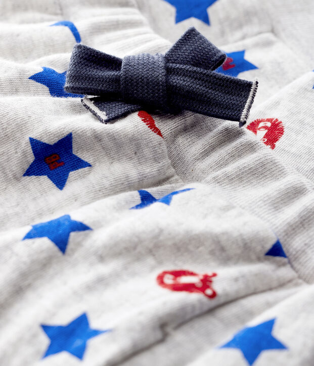 Baby boy's tubular knit trousers grey/multicolor