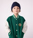 Children's varsity-style jacket in plain cotton