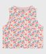 Babies' sleeveless reversible printed cotton cardigan