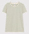 Women's Straight Round-Neck Cotton T-Shirt AVALANCHE /CROCO