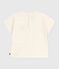 Babies' long-sleeved T-shirt with a heart design MILK Ecru