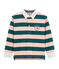 Boys' Rugby Polo Shirt PINEDE green/ROSAKO pink