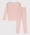 Children's Unisex Plain Cotton/Tencel Pyjamas SALINE pink