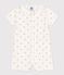 Babies' Palm Tree Patterned Cotton Playsuit MARSHMALLOW white/MULTICO white