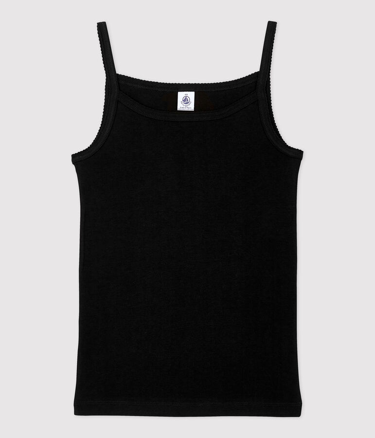 Women's Iconic Organic Cotton Strappy Top black